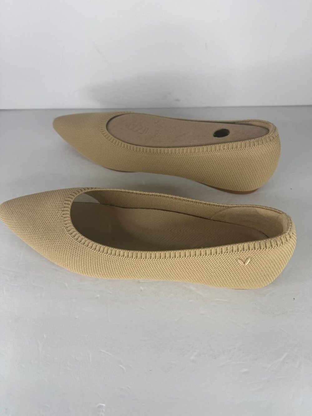 VIVAIA Pointed Toe Ballet Flat Shoes Beige EU 43 US 11 - Picture 3 of 6